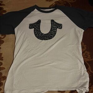 True Religion Black and White Logo Tee